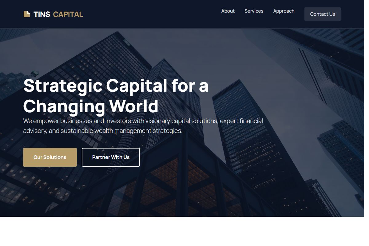 AI Redesign for tinscaptial.com/