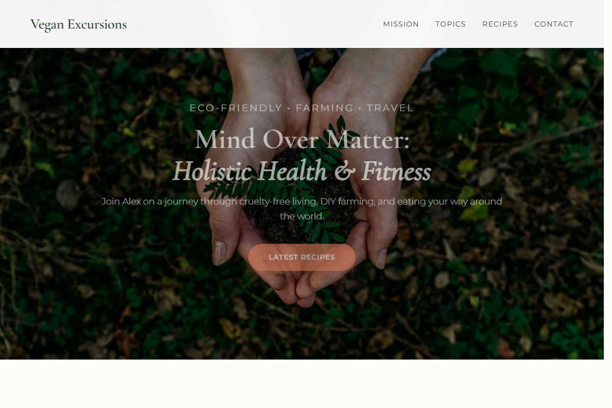 AI Redesign for veganexcursions.com/