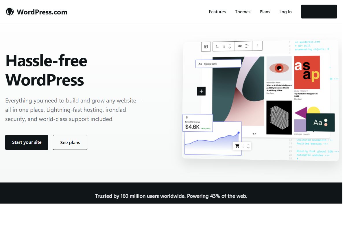 AI Redesign for wordpress.com/