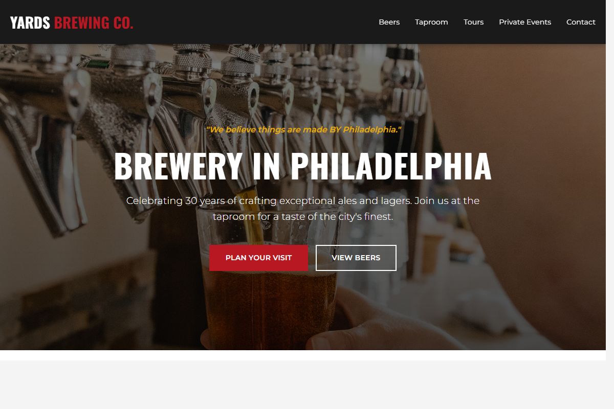 AI Redesign for yardsbrewing.com/