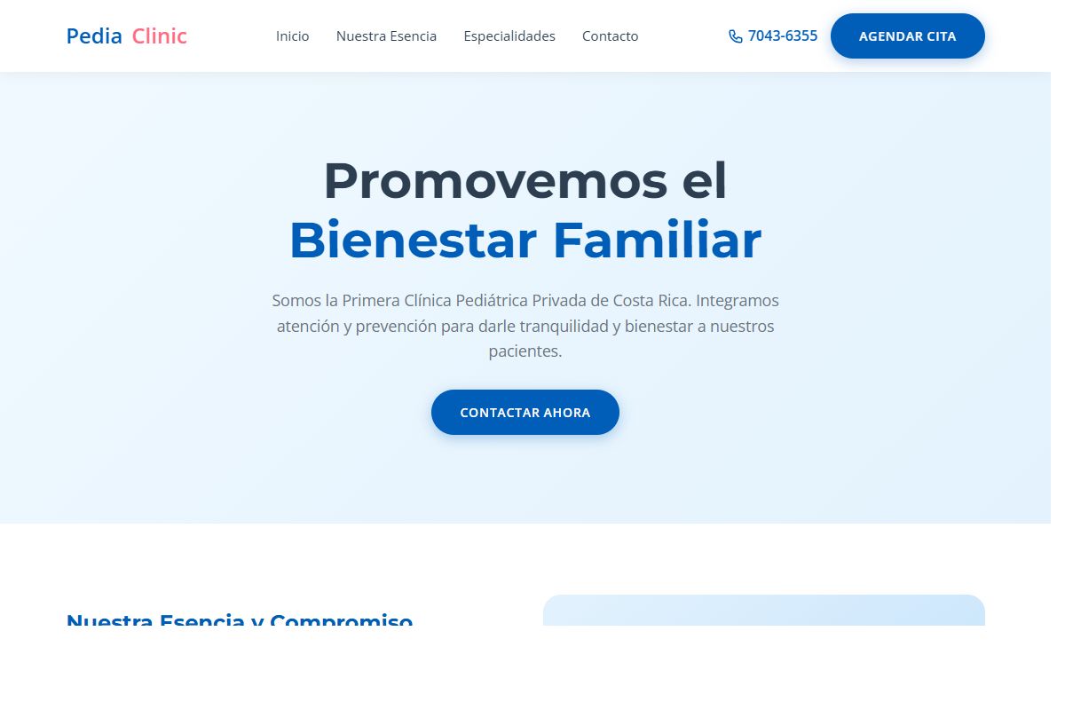 AI Redesign for pediaclinic.cr/