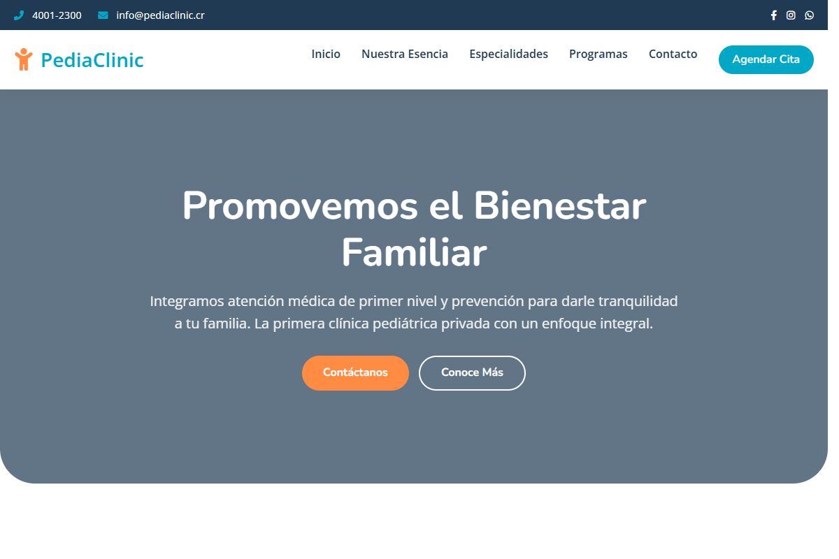 AI Redesign for pediaclinic.cr/