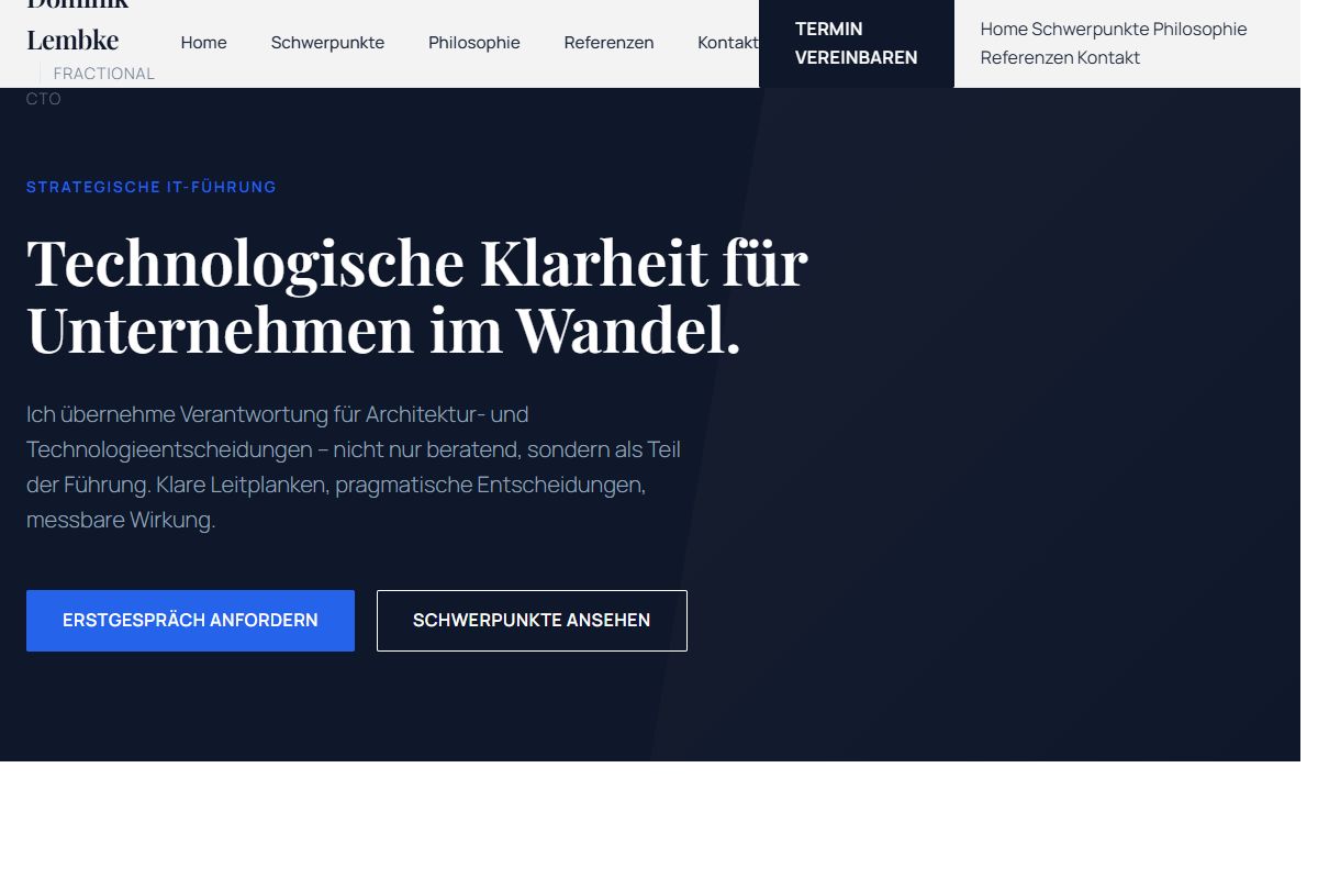 AI Redesign for dominik-lembke.de/