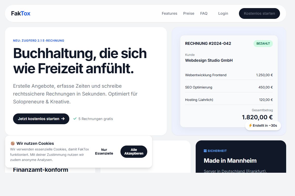 AI Redesign for faktox.de/