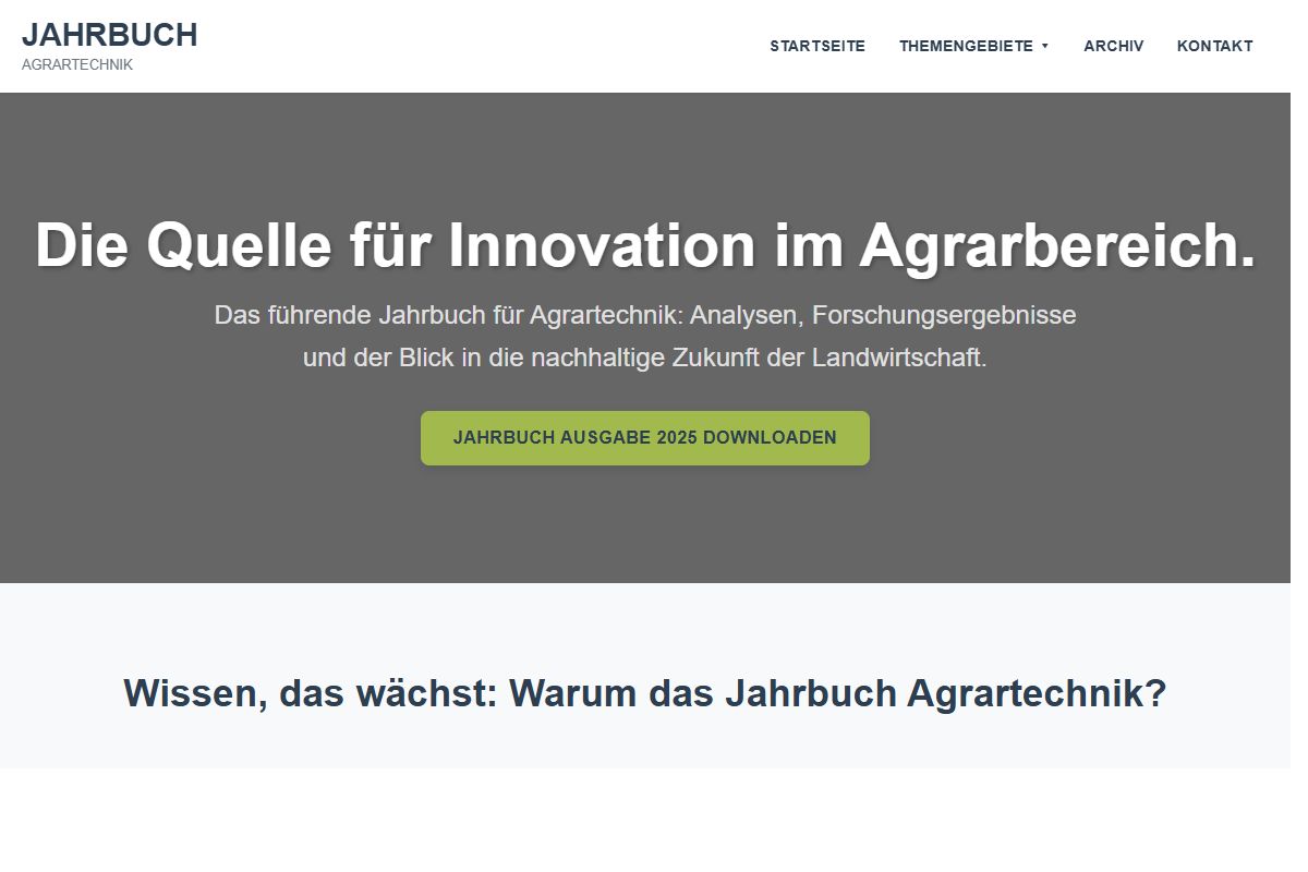 AI Redesign for jahrbuch-agrartechnik.de/