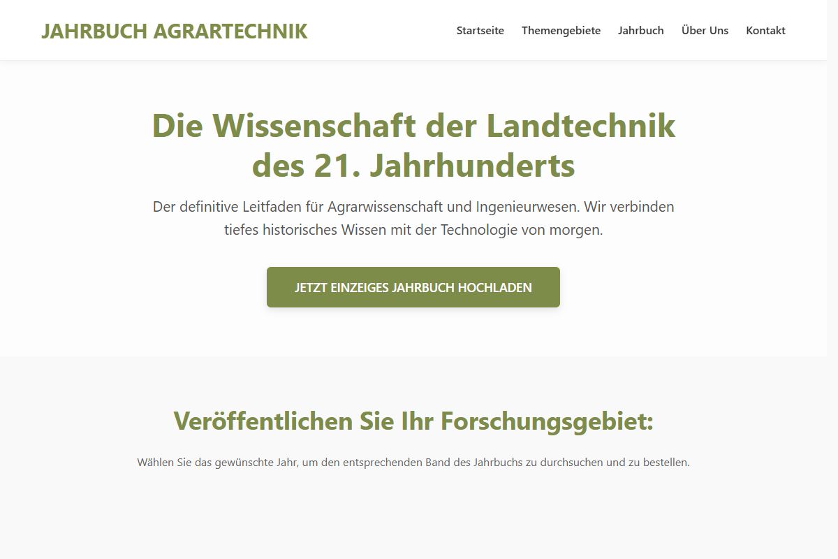 AI Redesign for jahrbuch-agrartechnik.de/