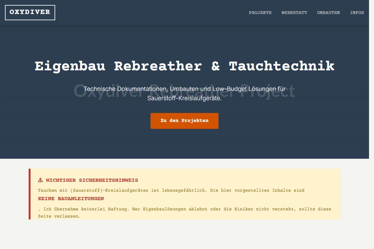 AI Redesign for oxydiver.de/