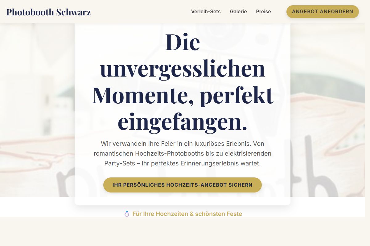 AI Redesign for photobooth-schwarz.de/