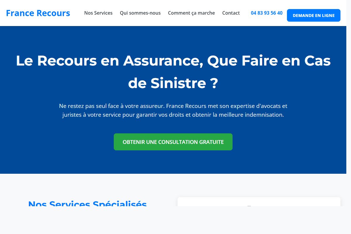 AI Redesign for francerecours.fr/