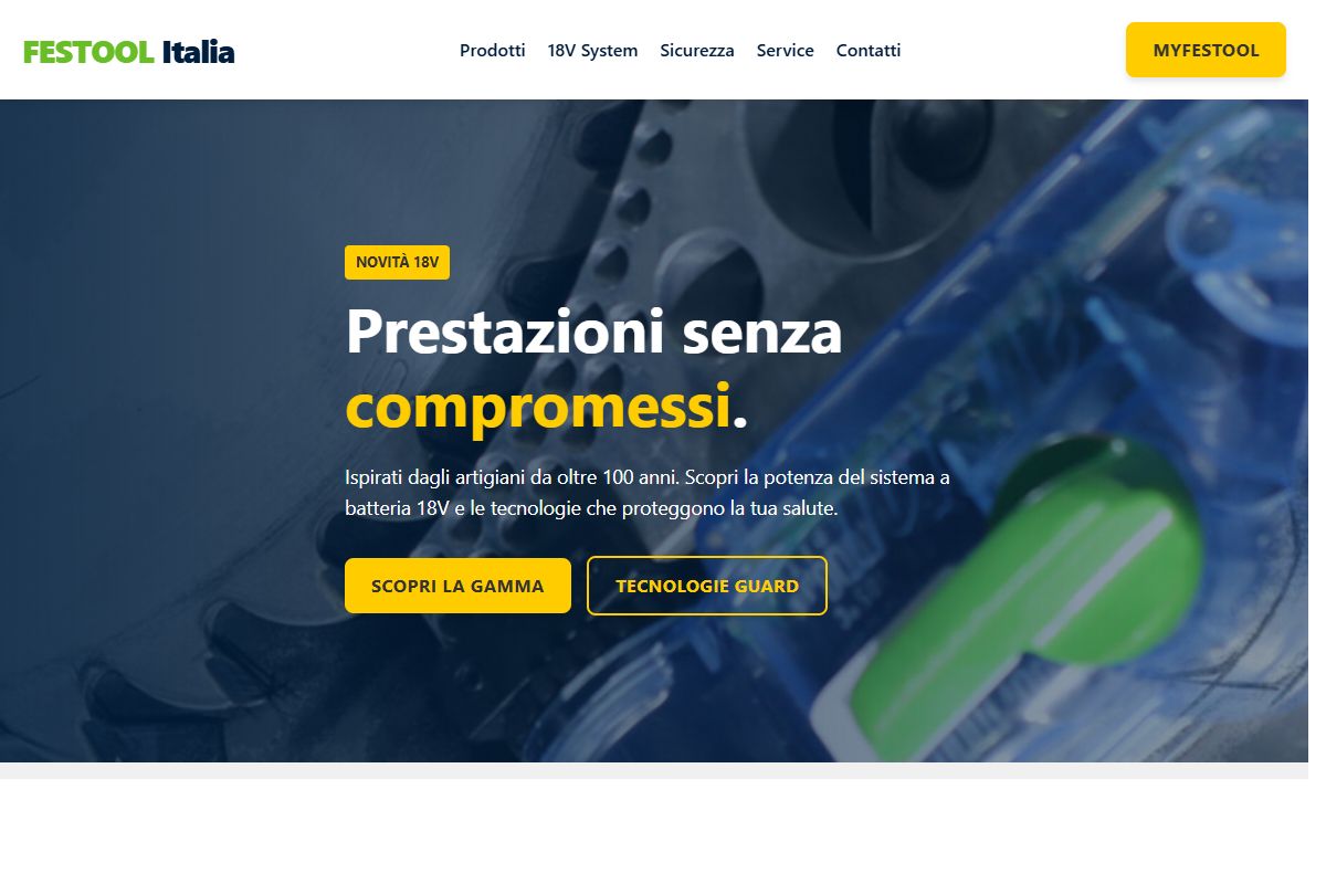 AI Redesign for festool.it/