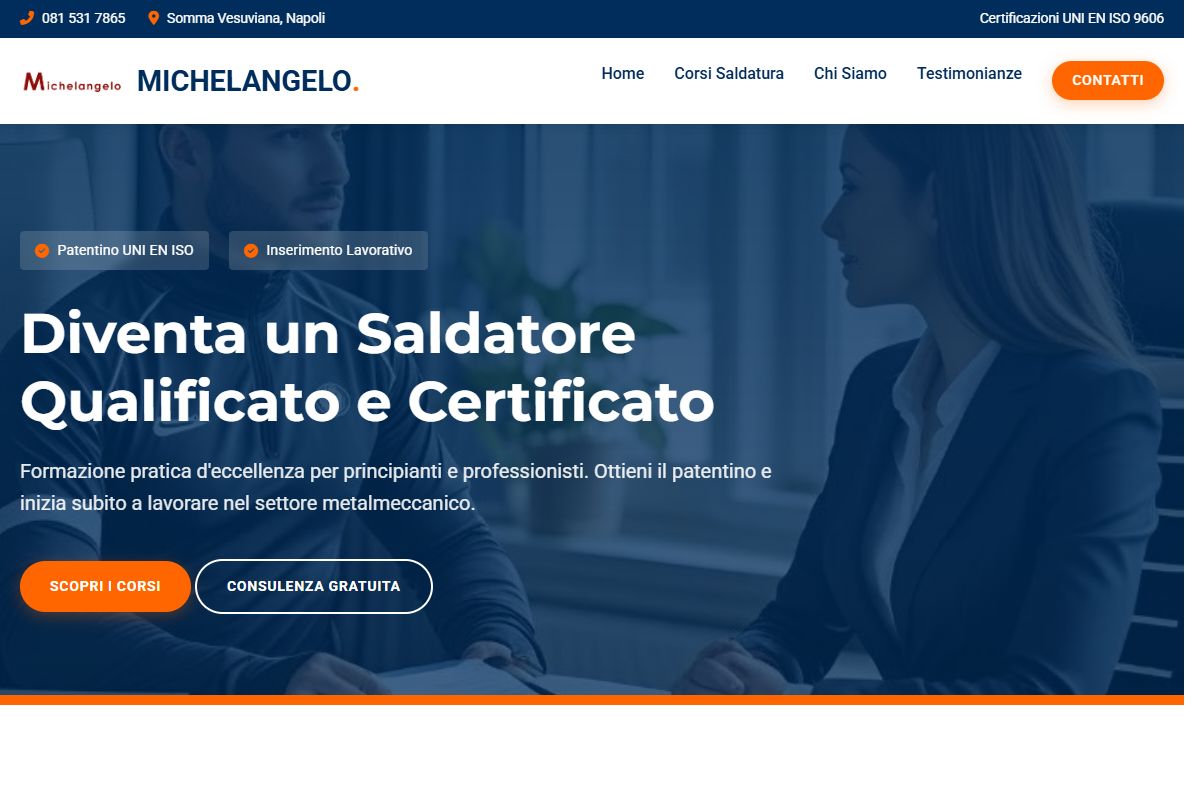 AI Redesign for saldaturacorsi.it/