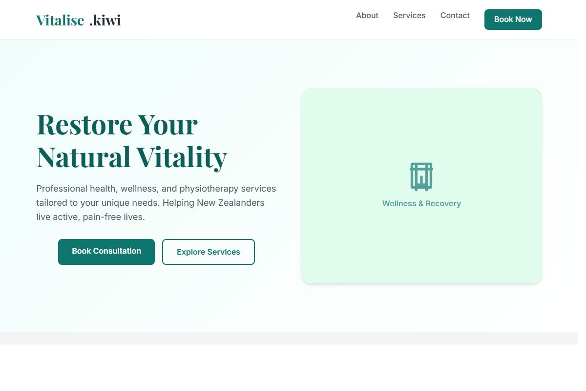 AI Redesign for vitalise.kiwi/