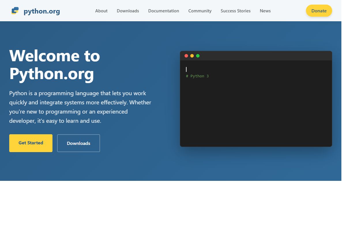 AI Redesign for python.org/
