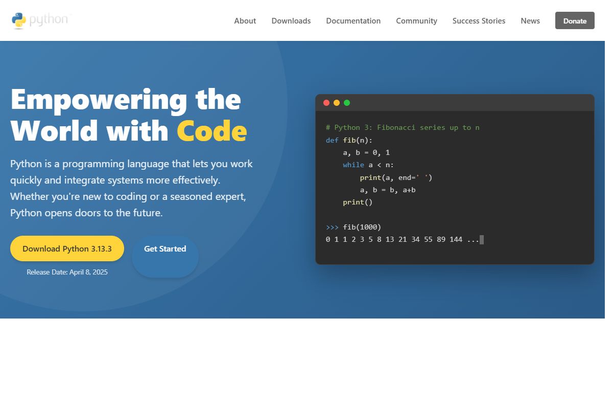 AI Redesign for python.org/