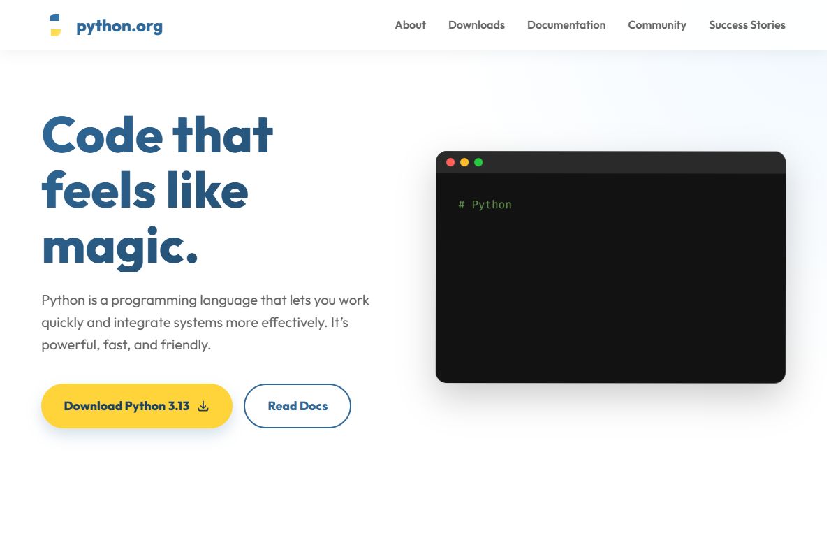 AI Redesign for python.org/