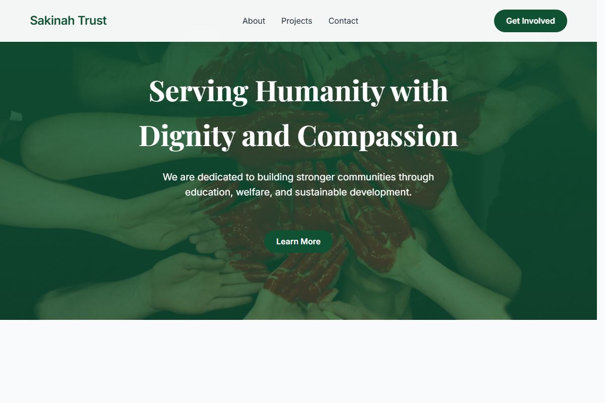 AI Redesign for sakinahtrust.org/