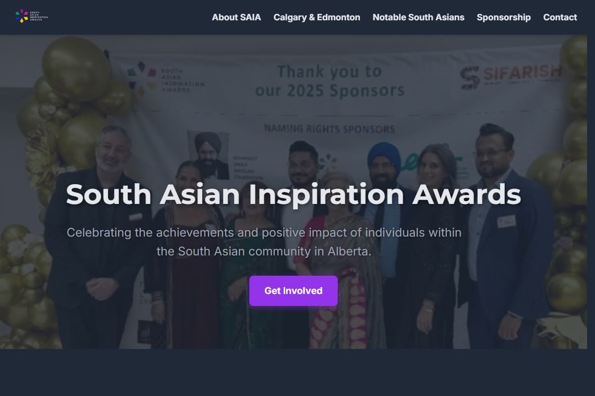 AI Redesign for southasianawards.org/