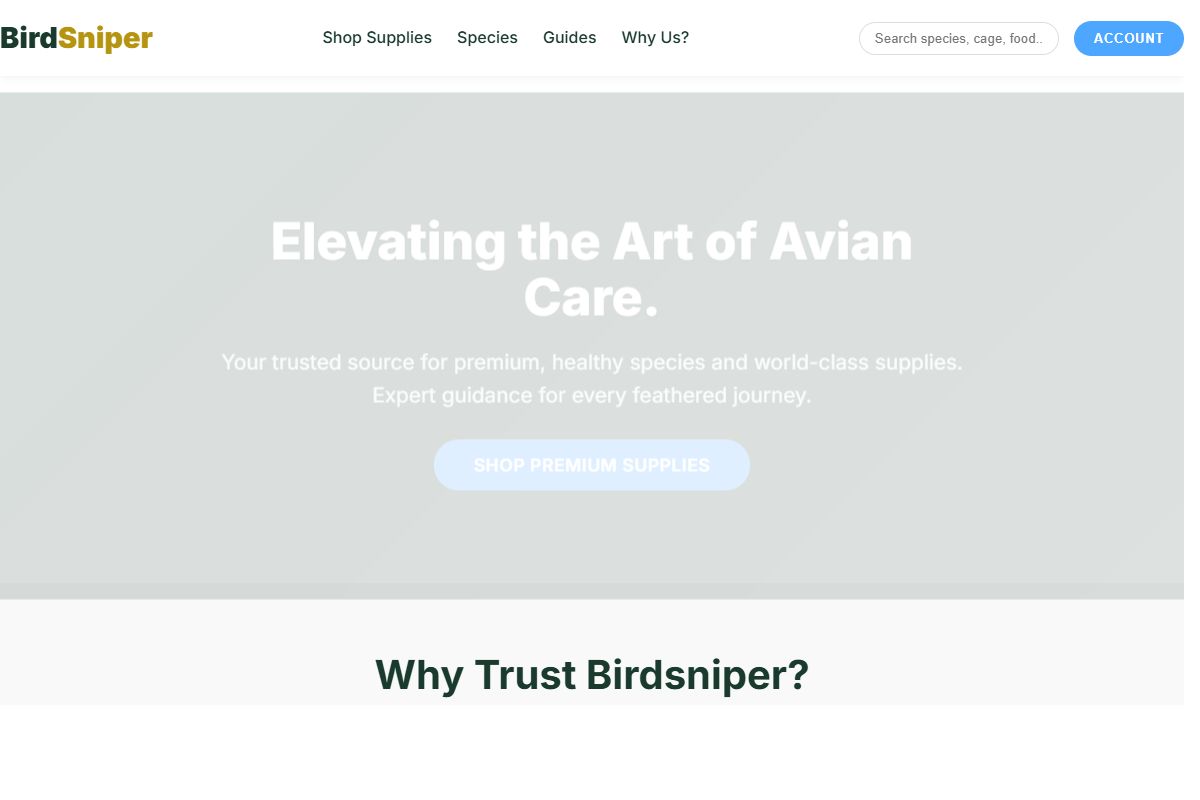 AI Redesign for birdsniper.site/