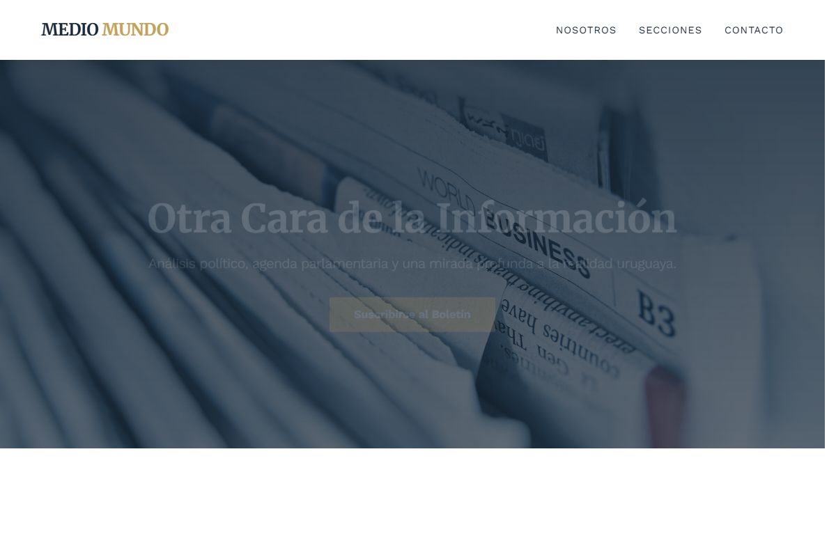 AI Redesign for mediomundo.uy/